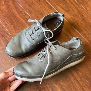 Merrell Women's Around The Town Gray Leather Lace Up Comfort Sneakers KK